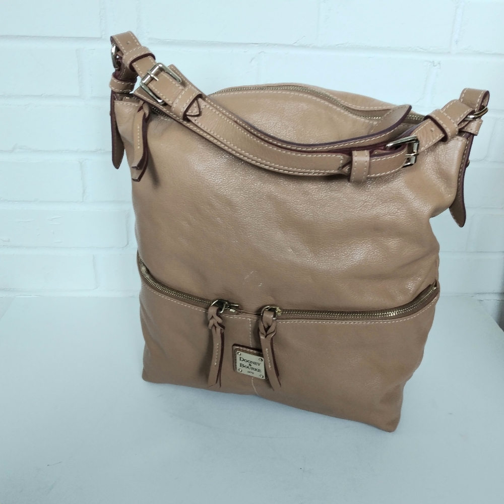 Dooney and Bourke Satchel Hobo style tan